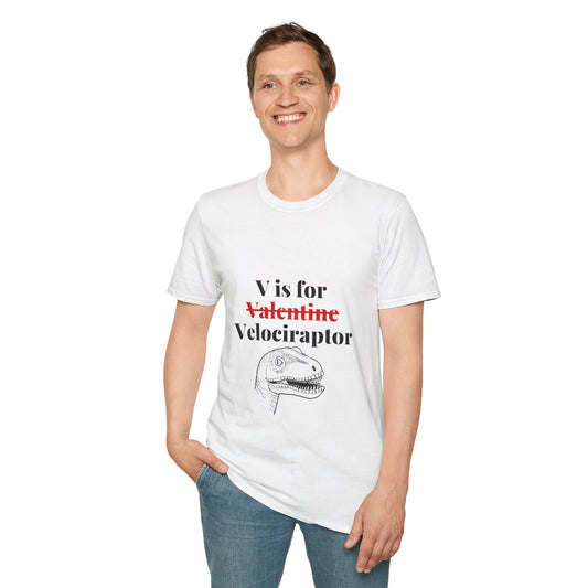 V is for Velociraptor Unisex Softstyle T-Shirt